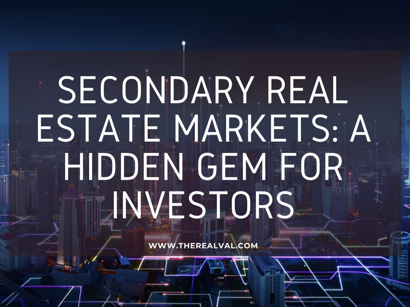 Secondary real estate markets: a hidden gem for investors with city skyline background.