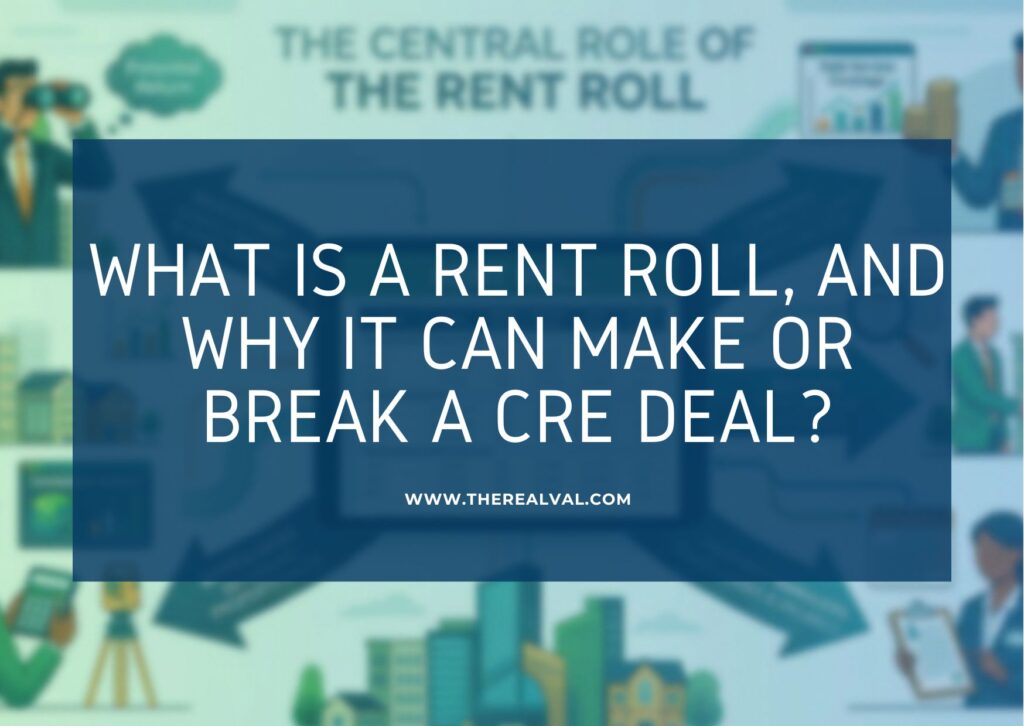 A background that describes what a rent roll is, and how it works. the overlay mentions the title of the article which is "What Is a Rent Roll, and Why It Can Make or Break a CRE Deal?"